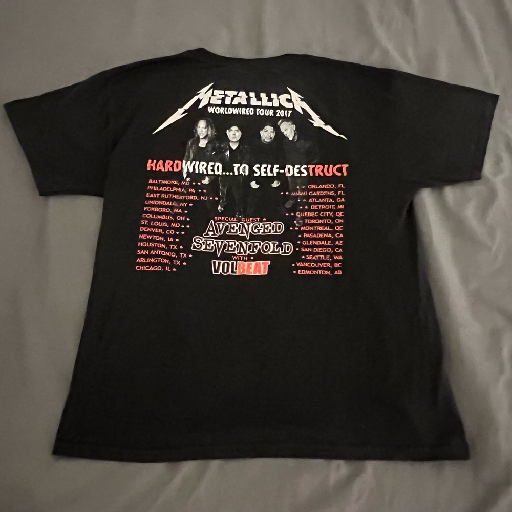 Metallica Concert World Tour double sided print t-shirt - Picture 4 of 5
